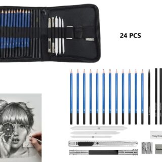 KIT PROFESIONAL DE LAPICES DE GRAFITO 24 PCS