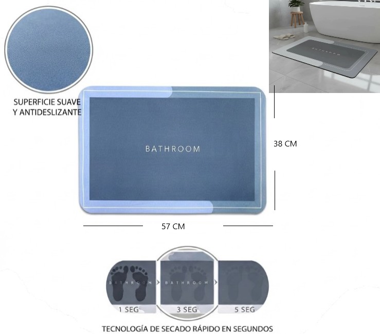 ALFOMBRA ANTIDESLIZANTE DE BAÑO