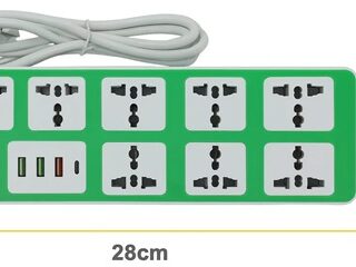 ALARGUE ZAPATILLA 8 TOMAS 220V+3USB+1 TIPO C