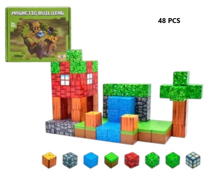 BLOQUE MAGNETIC MINECRAFT X 48 PCS.