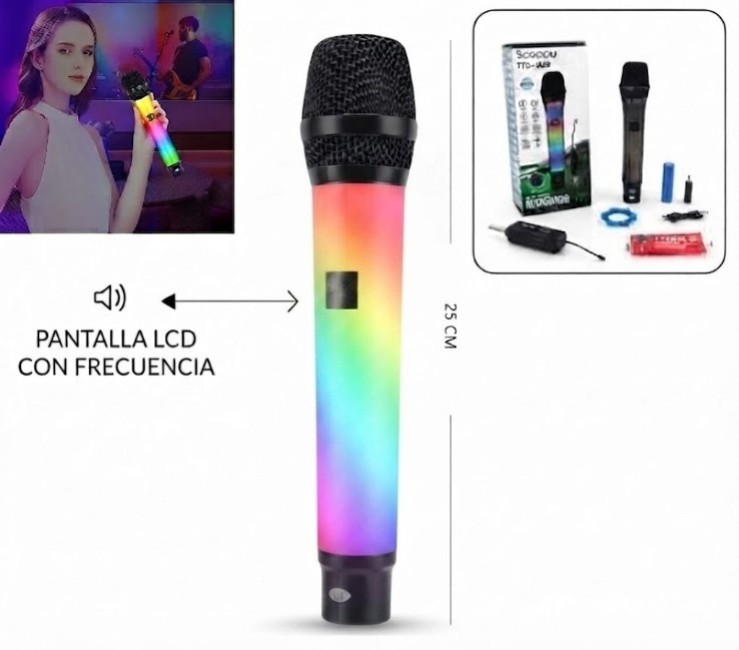 MICROFONO INALAMBRICO RGB