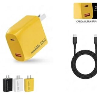 CARGADOR CARGA RAPIDA USB QC 65W