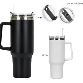 TH-12 VASO TERMICO ROSA/GRIS/BLANCO