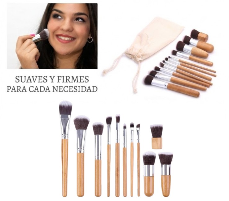 BROCHAS DE MAQUILLAJE 11PCS BROCHAS DE MAQUILLAJE 11PCS
