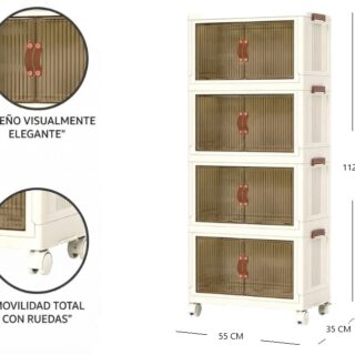 ESTANTE PLEGABLE DE 4 NIVELES 112X55CM
