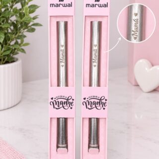 BOMBILLA CHATA ACERO INOX frase MAMA