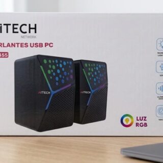 PARLANTE AITECH PARA PC C/ LUZ RGB