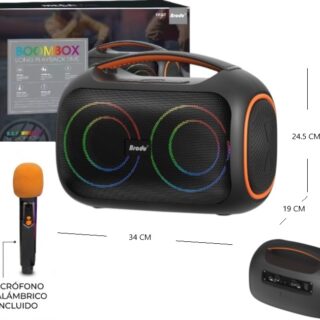 PARLANTE BOOMBOX BT/USB/TF 4PLG X2