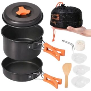 JUEGO DE OLLAS MARMITA PARA CAMPING 3EN1