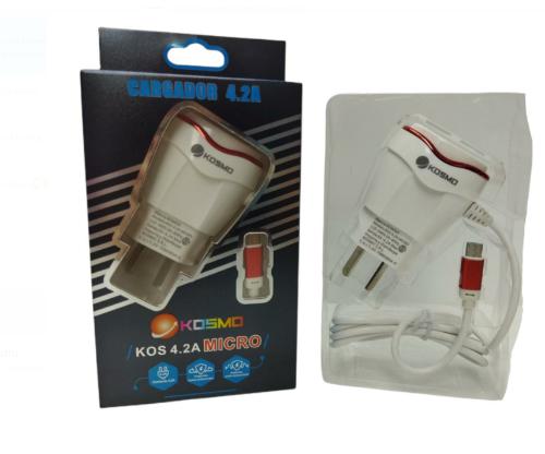CARGADOR CARGA RAPIDA KOSMO V8 4.2A