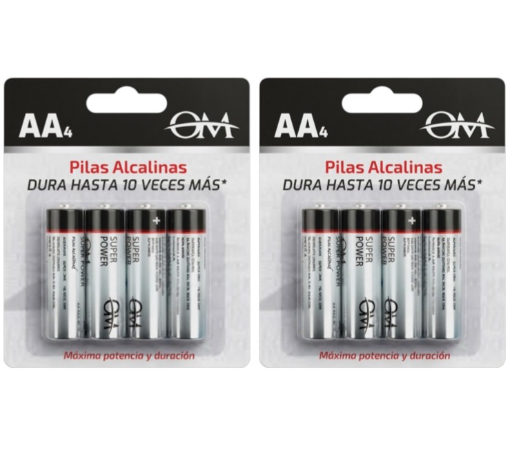 PILAS ALCALINAS OM AA X4