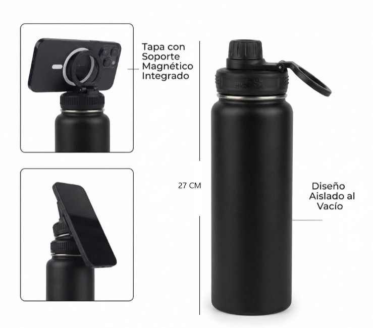 BOTELLA TERMICA C/SOPORTE MAGNETICO 700ML