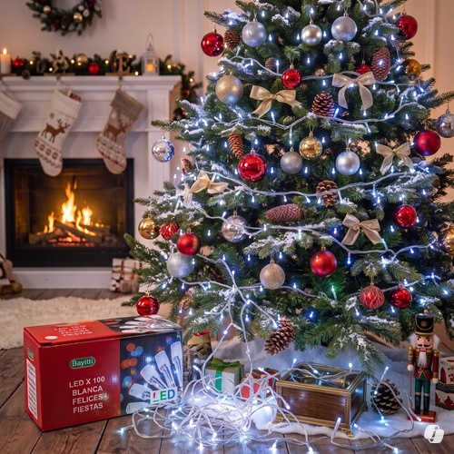 LUZ NAVIDAD LED x 100 LUCES LUZ BLANCA