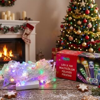 LUZ DE NAVIDAD LED MULTICOLOR 100 LEDM