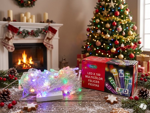 LUZ DE NAVIDAD LED MULTICOLOR 100 LEDM