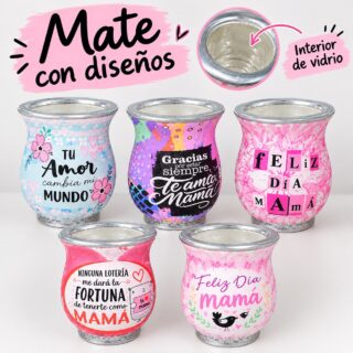MATE VIDRIO FORRADO dia de la MAMA _______________