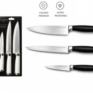 SET DE 3 CUCHILLOS BLISTER JC-03BLNE