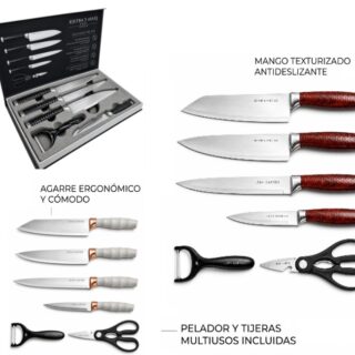 SET CUCHILLOS 6 PCS JEAN CARTIER JC-C01NE JC-C01MA